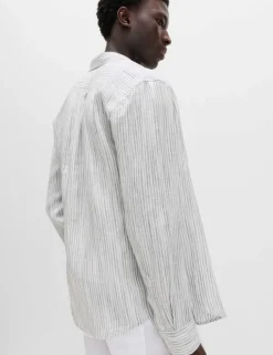 Pure Linen Striped Shirt