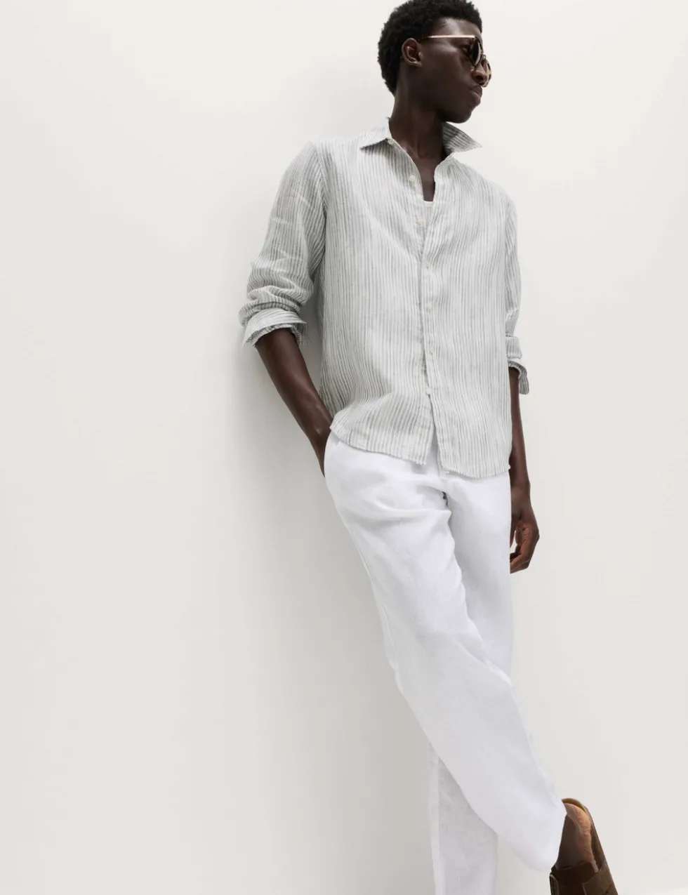 Pure Linen Striped Shirt