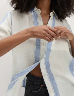 Pure Linen Striped Shirt