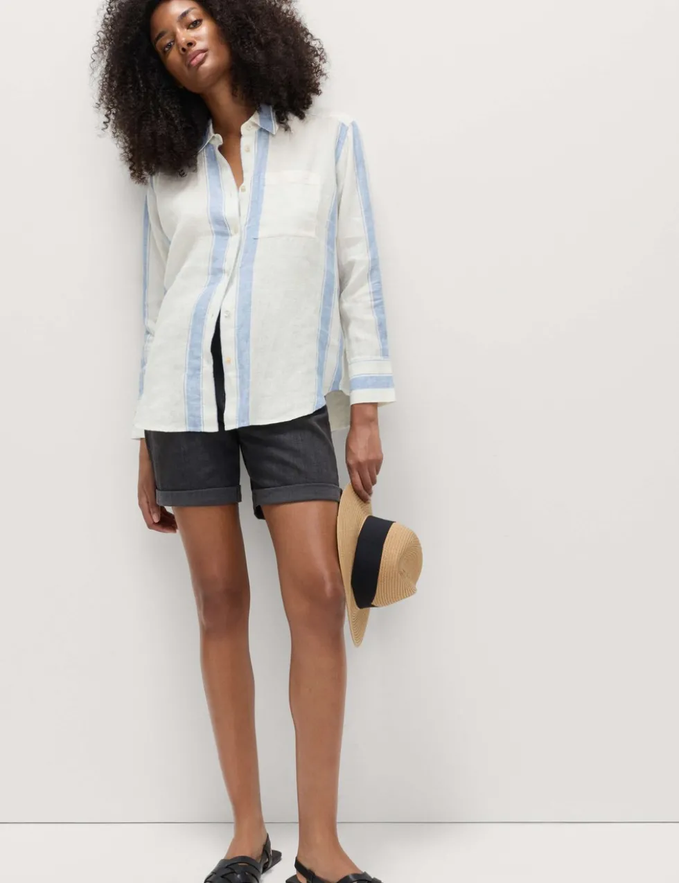 Pure Linen Striped Shirt