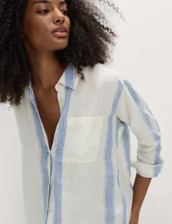 Pure Linen Striped Shirt