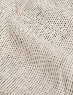 Pure Linen Striped Shorts