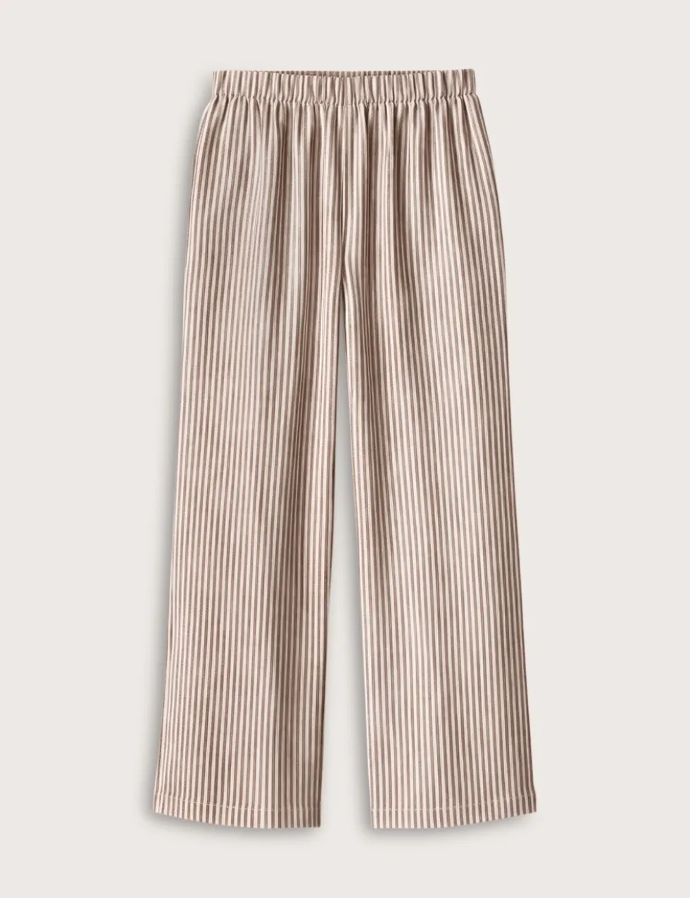 Pure Linen Striped Wide Leg Trousers