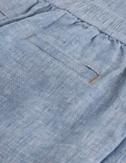 Pure Linen Tapered Ankle Grazer Trousers
