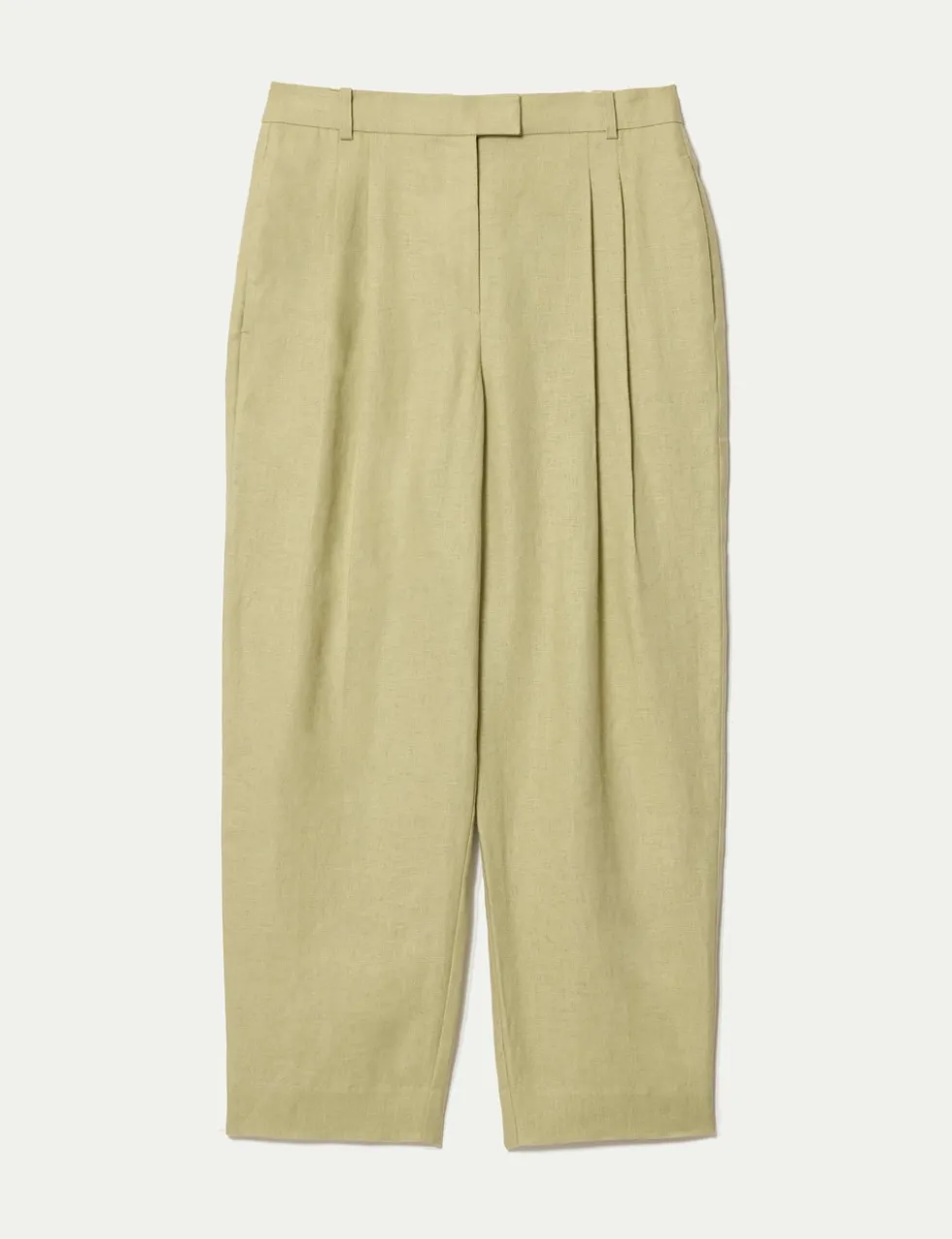 Pure Linen Tapered Ankle Grazer Trousers