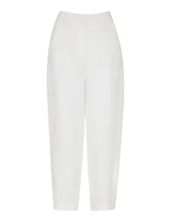 Pure Linen Tapered Ankle Grazer Trousers