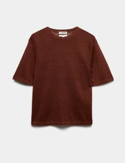Pure Linen Textured T-Shirt