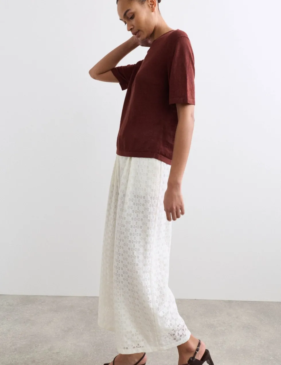 Pure Linen Textured T-Shirt
