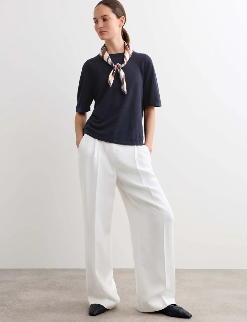 Pure Linen Textured T-Shirt