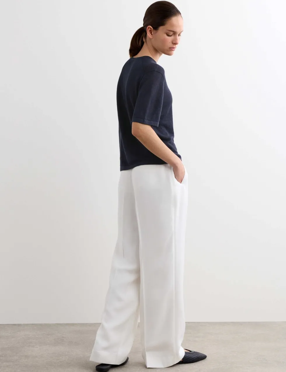 Pure Linen Textured T-Shirt