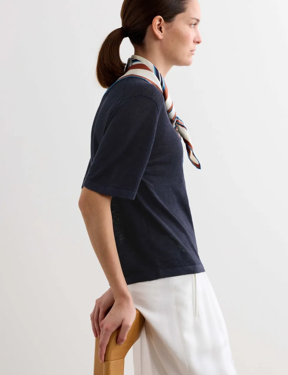 Pure Linen Textured T-Shirt