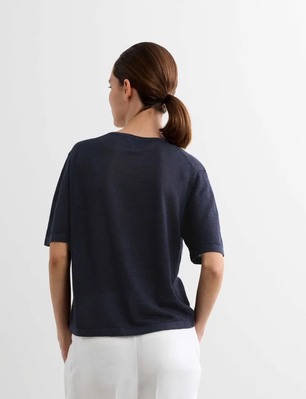 Pure Linen Textured T-Shirt