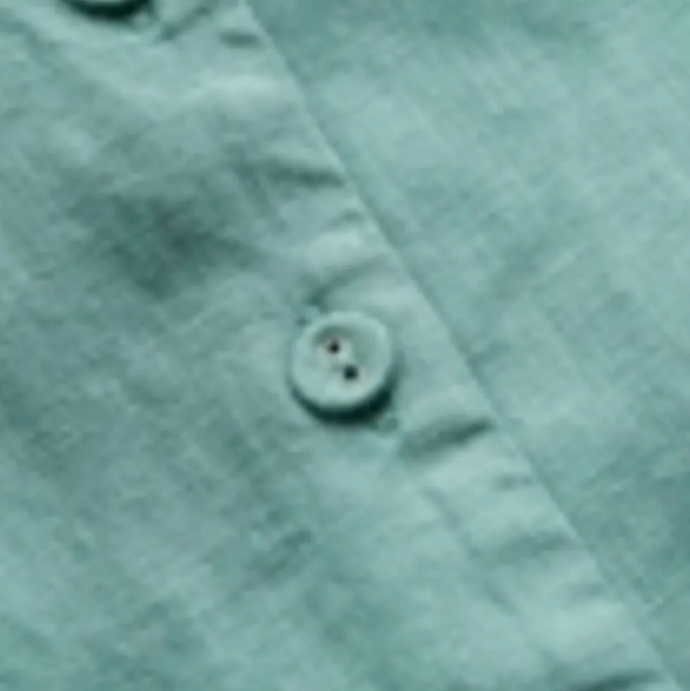 Pure Linen V-Neck Midi Waisted Dress