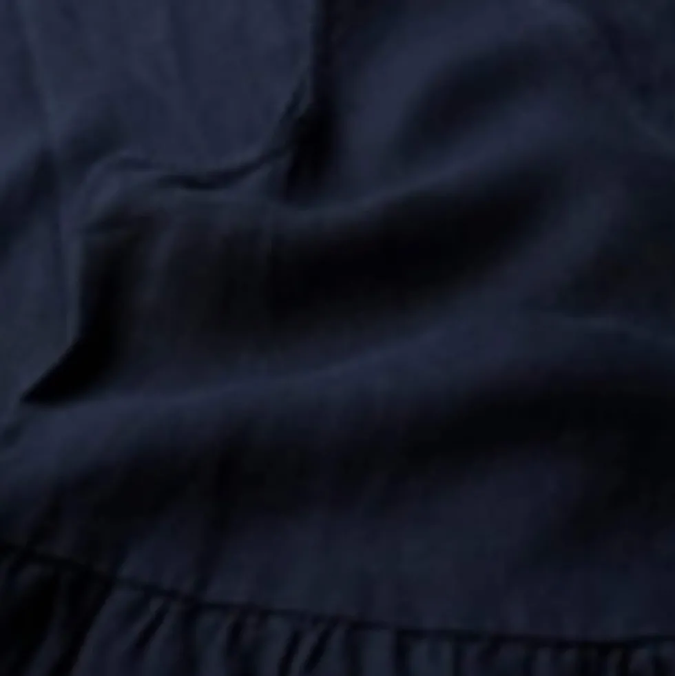 Pure Linen V-Neck Midi Waisted Dress