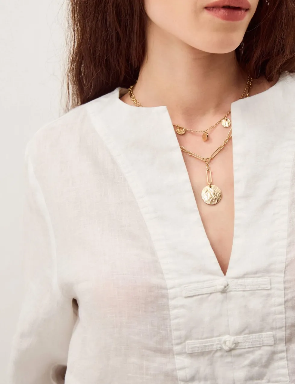Pure Linen V-Neck Top