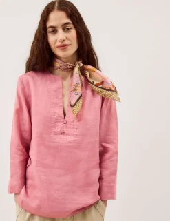 Pure Linen V-Neck Top