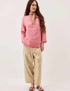 Pure Linen V-Neck Top