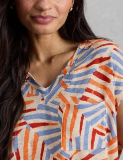 Pure Linen V-Neck T-Shirt