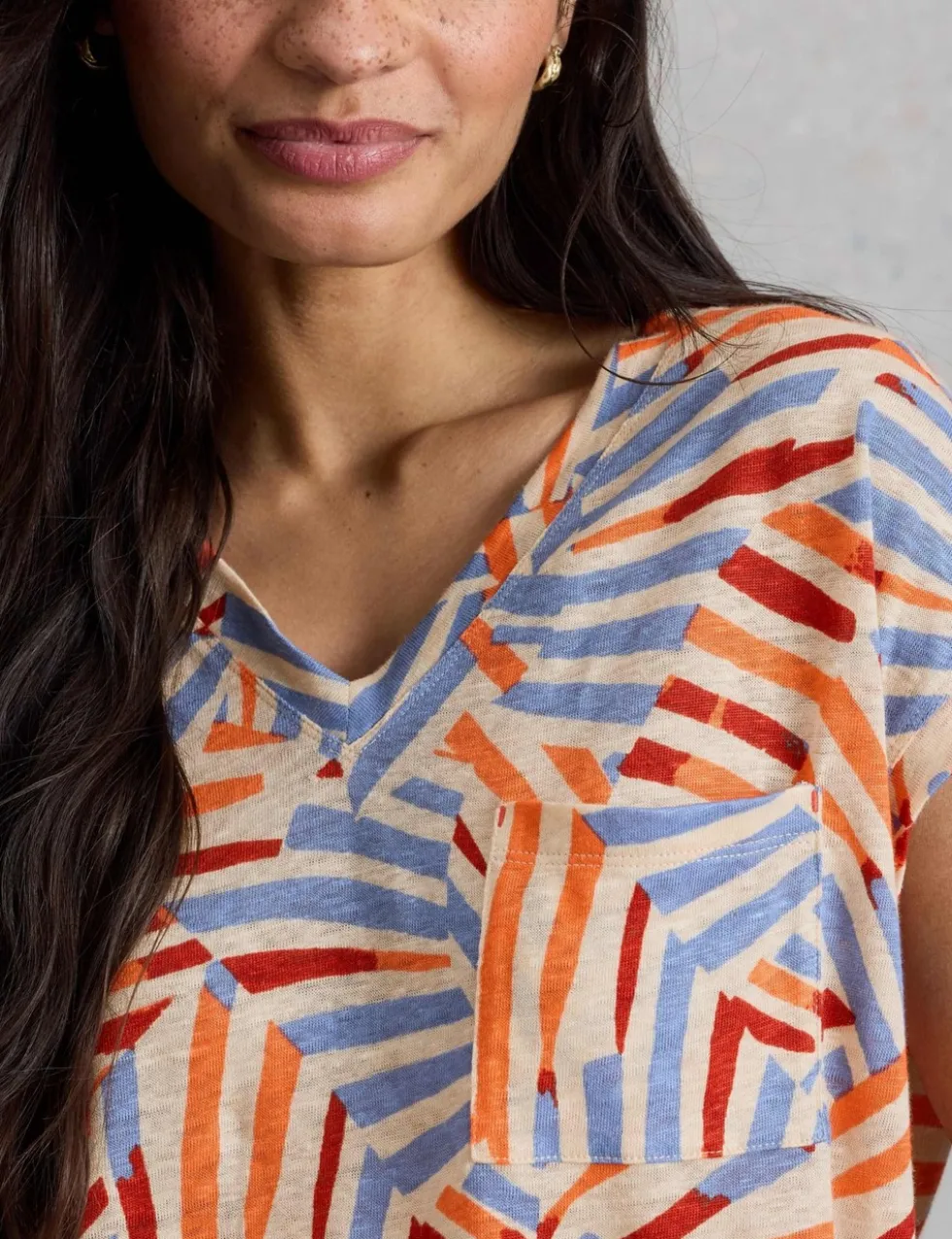 Pure Linen V-Neck T-Shirt