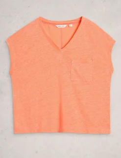 Pure Linen V-Neck T-Shirt