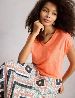 Pure Linen V-Neck T-Shirt