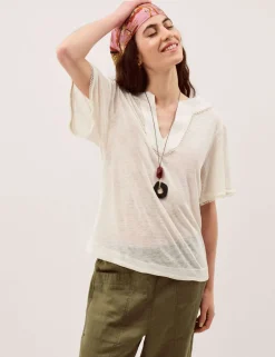 Pure Linen V-Neck T-Shirt