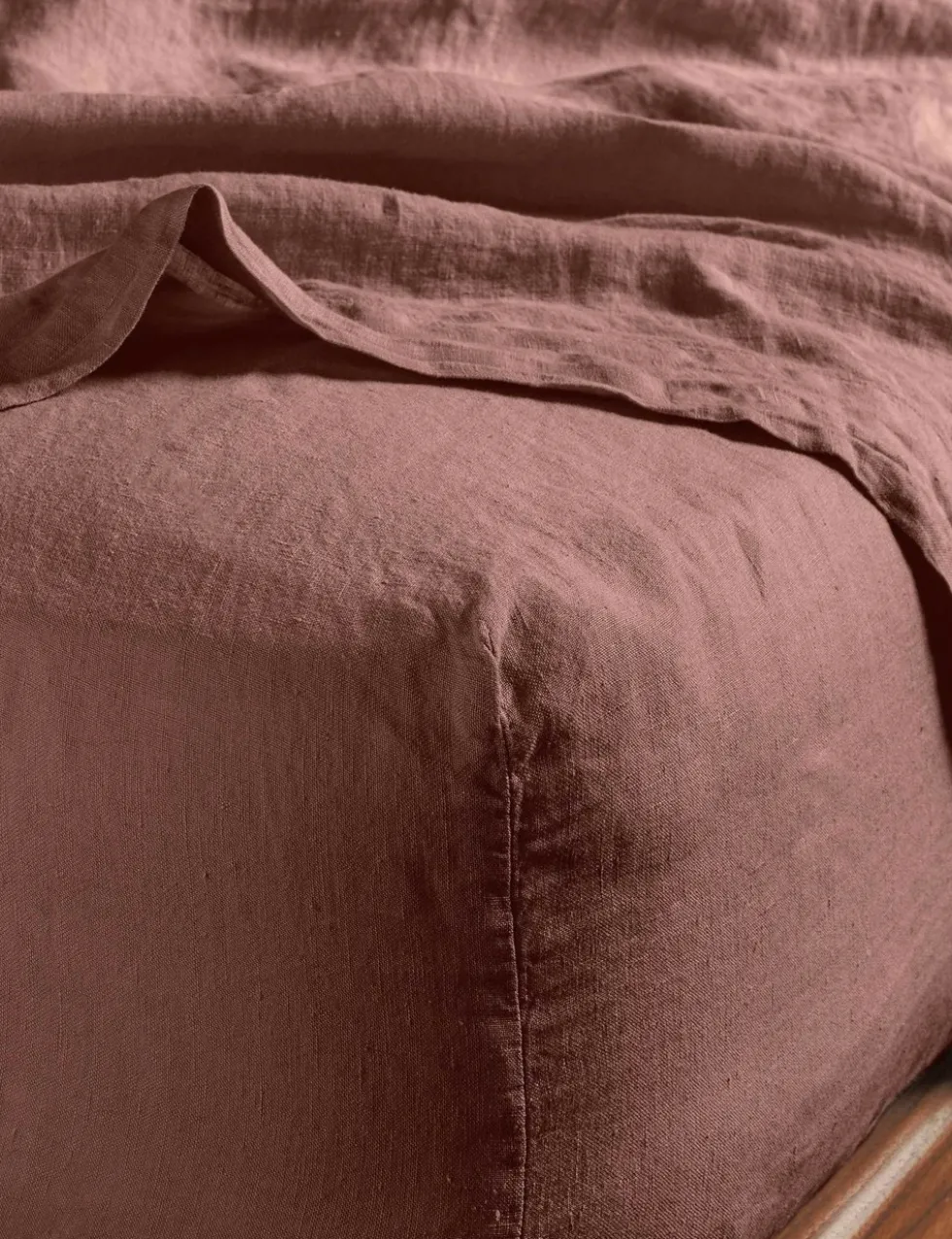 Pure Linen Washed Fitted Sheet