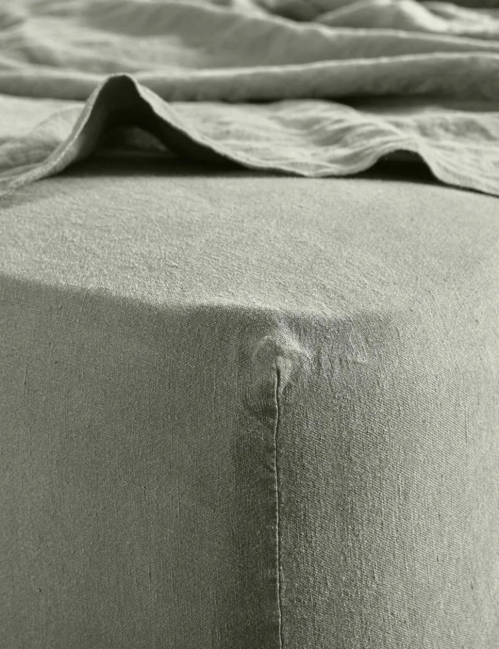 Pure Linen Washed Fitted Sheet