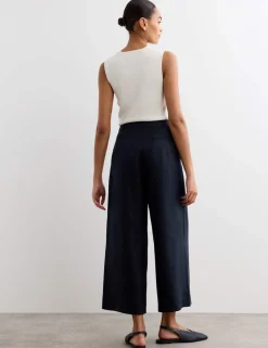 Pure Linen Wide Leg Culottes