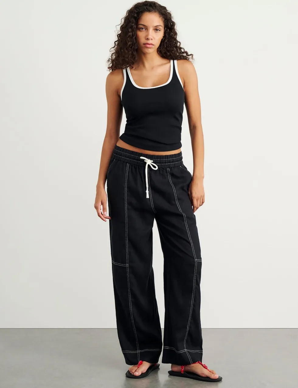 Pure Linen Wide Leg Trousers