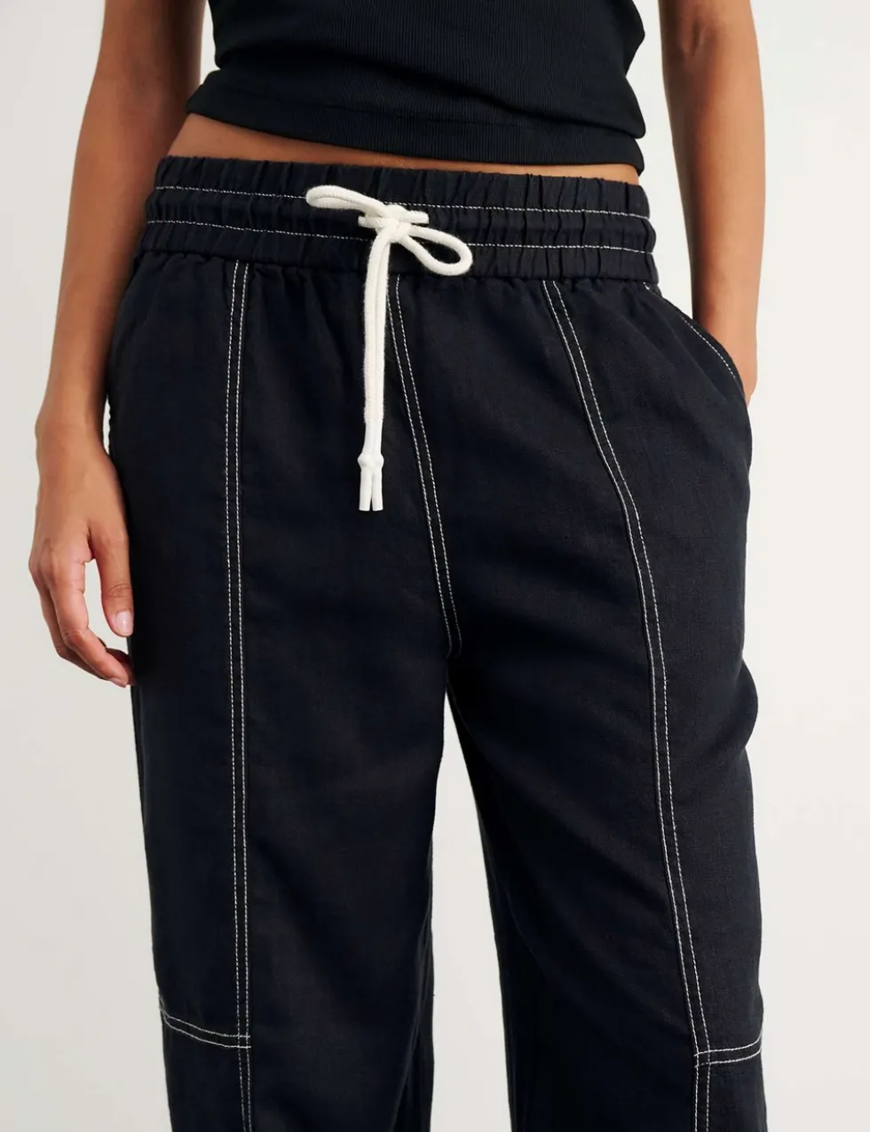 Pure Linen Wide Leg Trousers