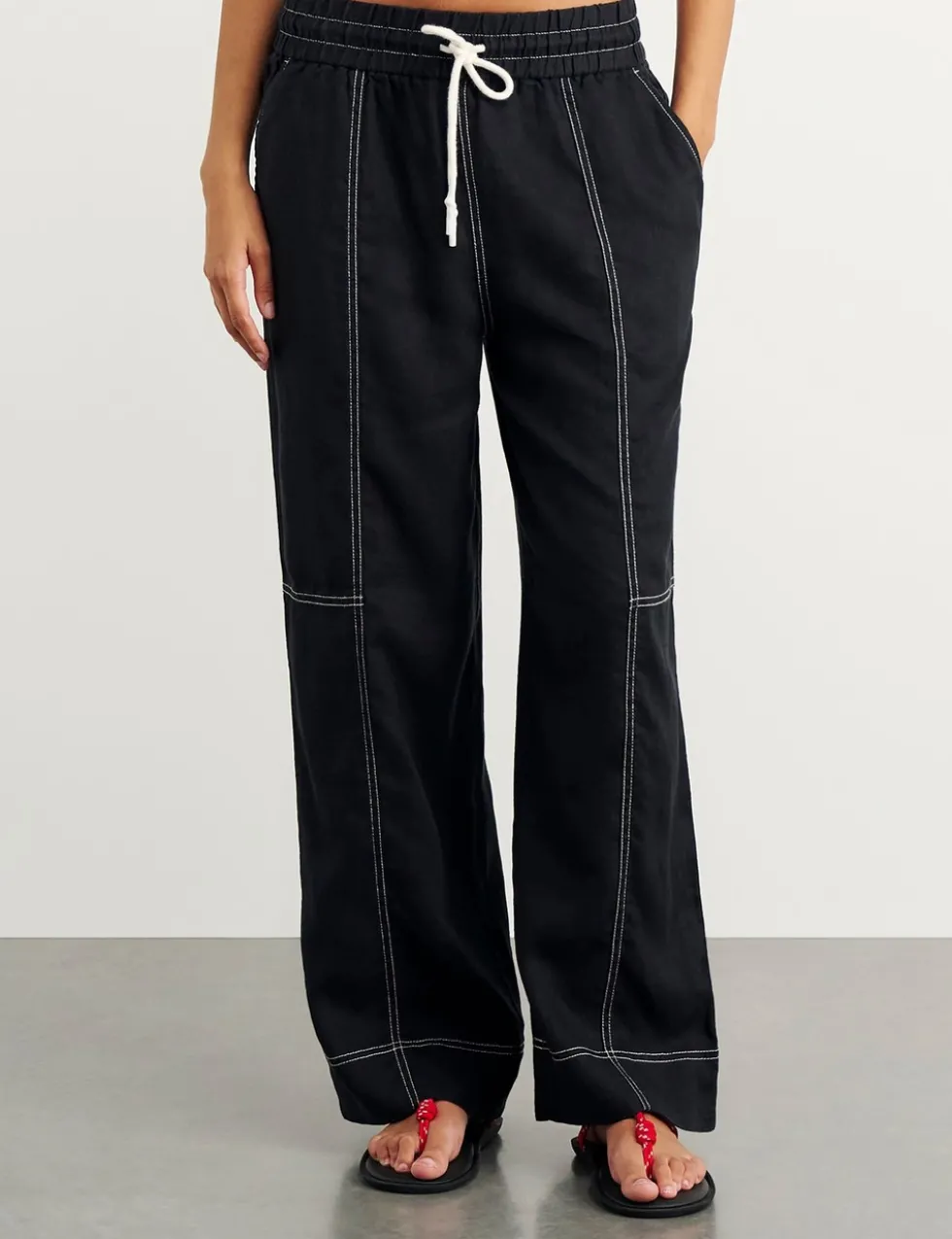 Pure Linen Wide Leg Trousers