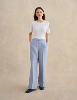 Pure Linen Wide Leg Trousers