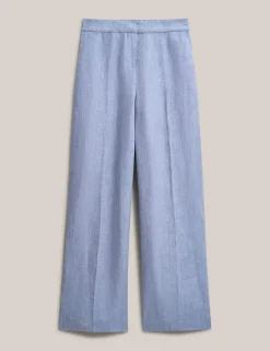 Pure Linen Wide Leg Trousers