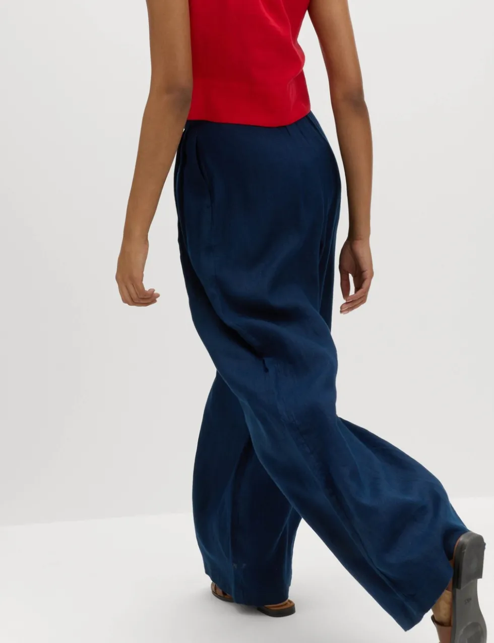 Pure Linen Wide Leg Trousers
