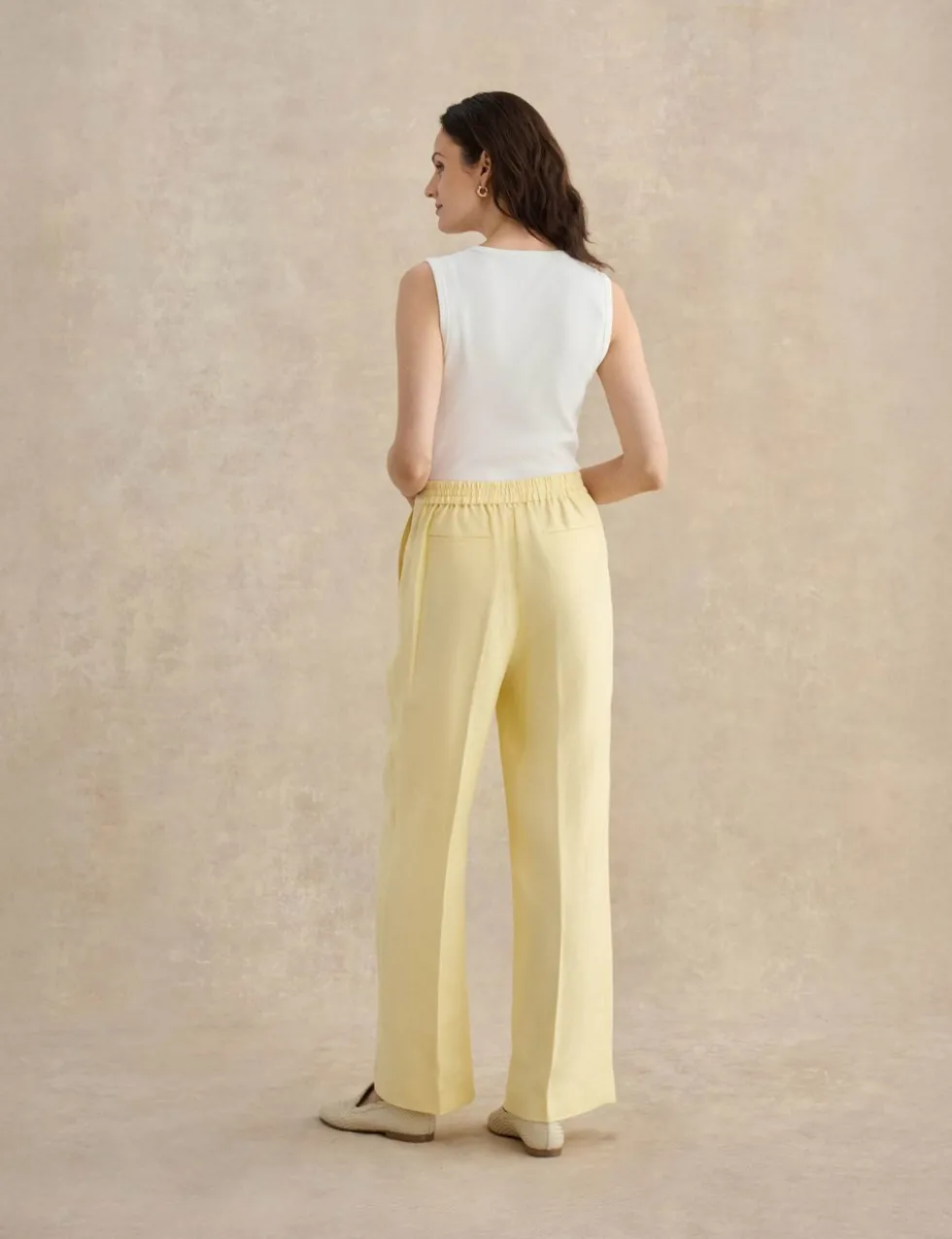 Pure Linen Wide Leg Trousers