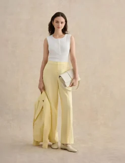 Pure Linen Wide Leg Trousers