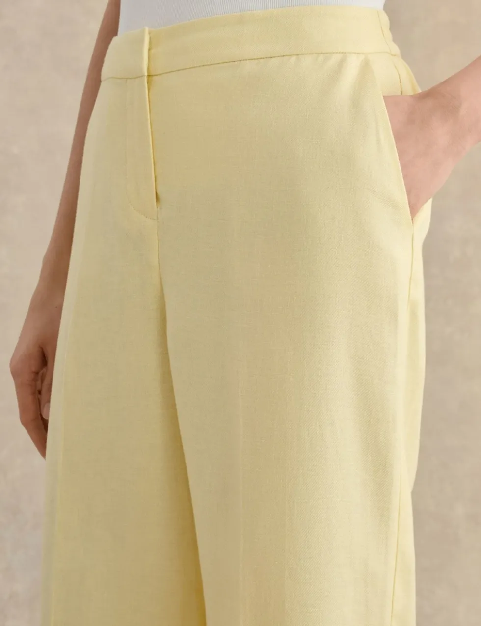 Pure Linen Wide Leg Trousers