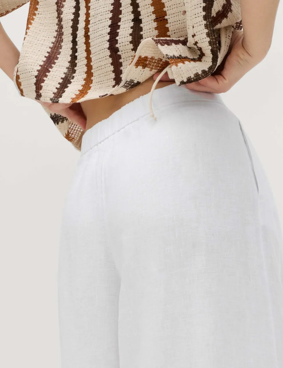 Pure Linen Wide Leg Trousers