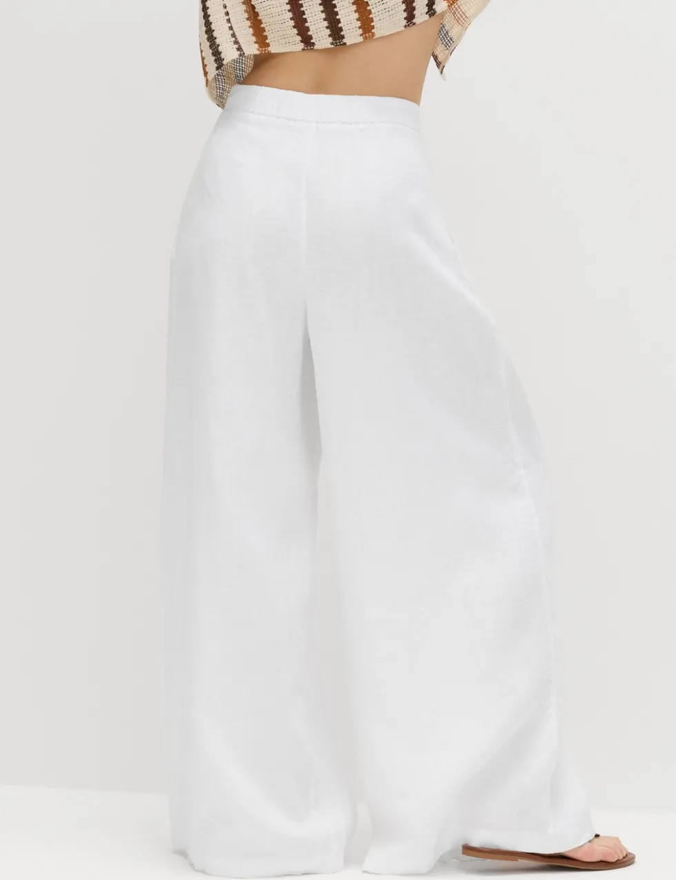 Pure Linen Wide Leg Trousers