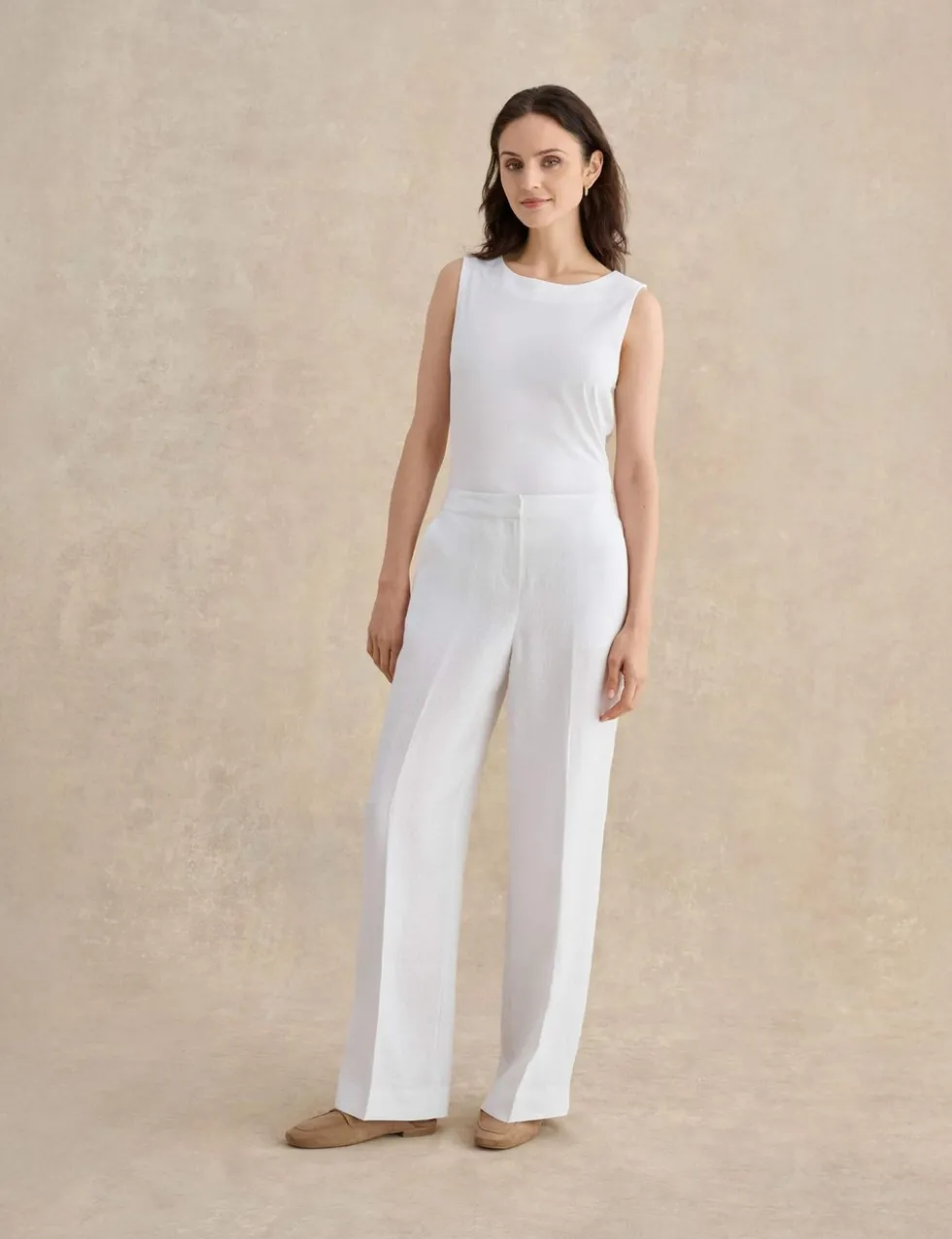 Pure Linen Wide Leg Trousers