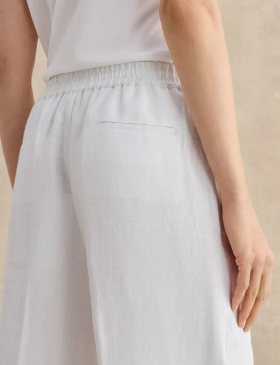 Pure Linen Wide Leg Trousers