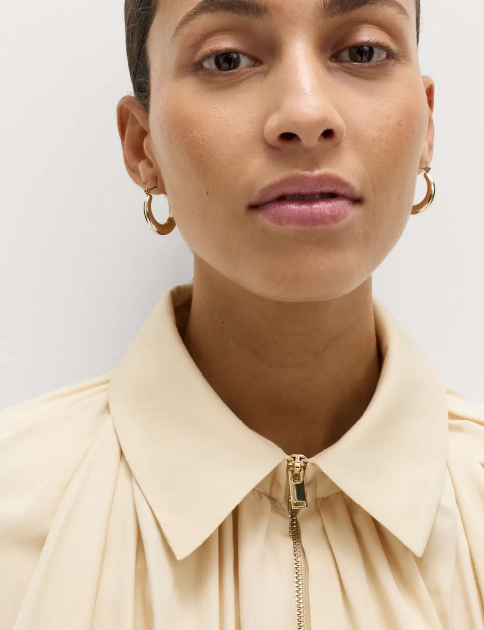 Pure Lycocell Pleated Bomber Jacket