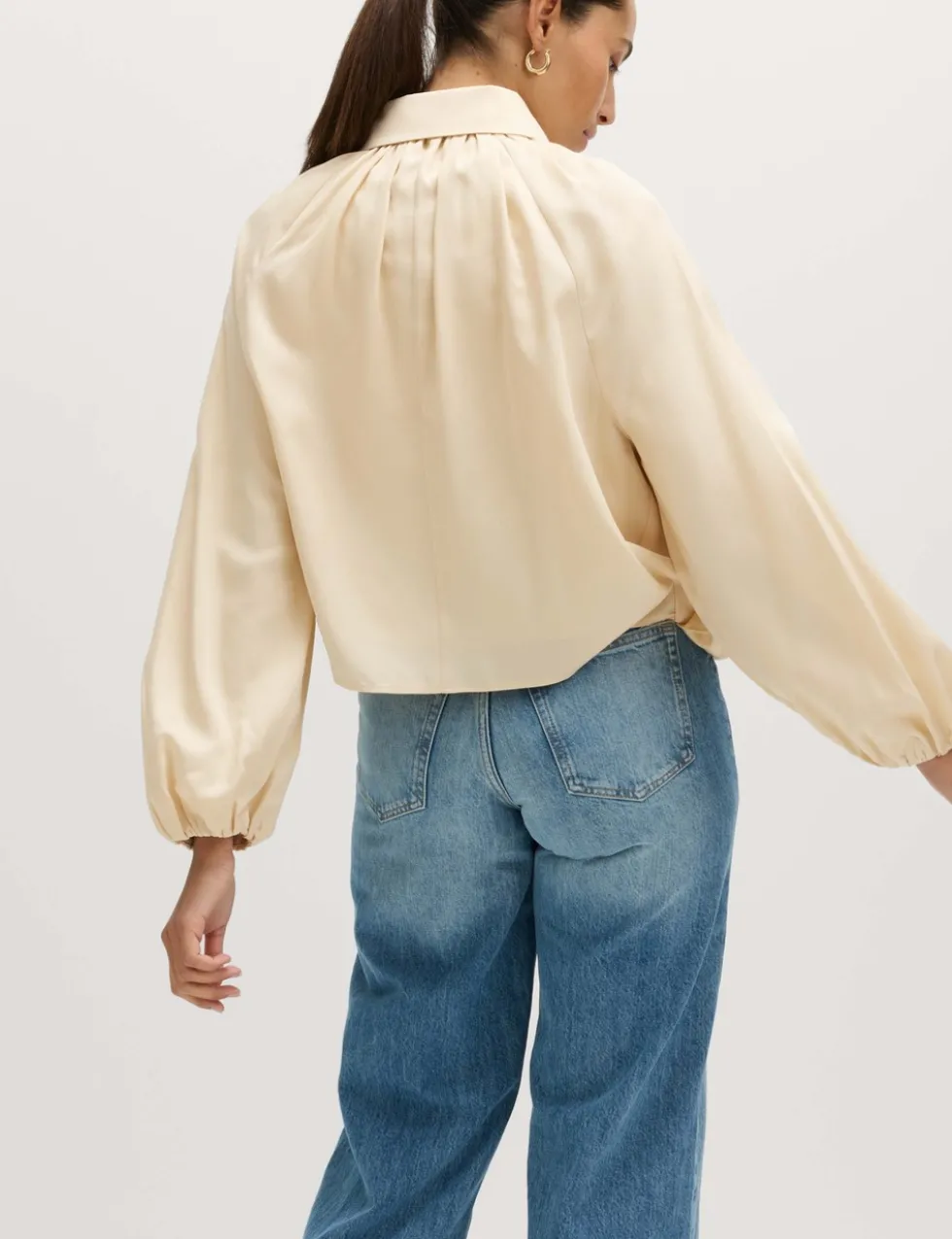 Pure Lycocell Pleated Bomber Jacket