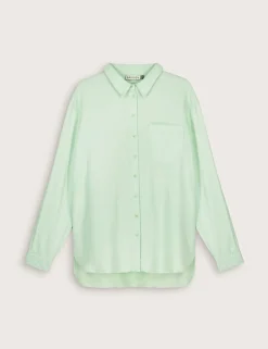Pure Lyocell Collared Relaxed Shirt