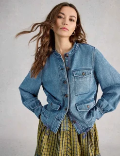 Pure Lyocell™ Collarless Utility Jacket