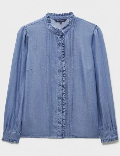 Pure Lyocell Frill Blouse