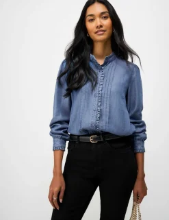 Pure Lyocell Frill Blouse