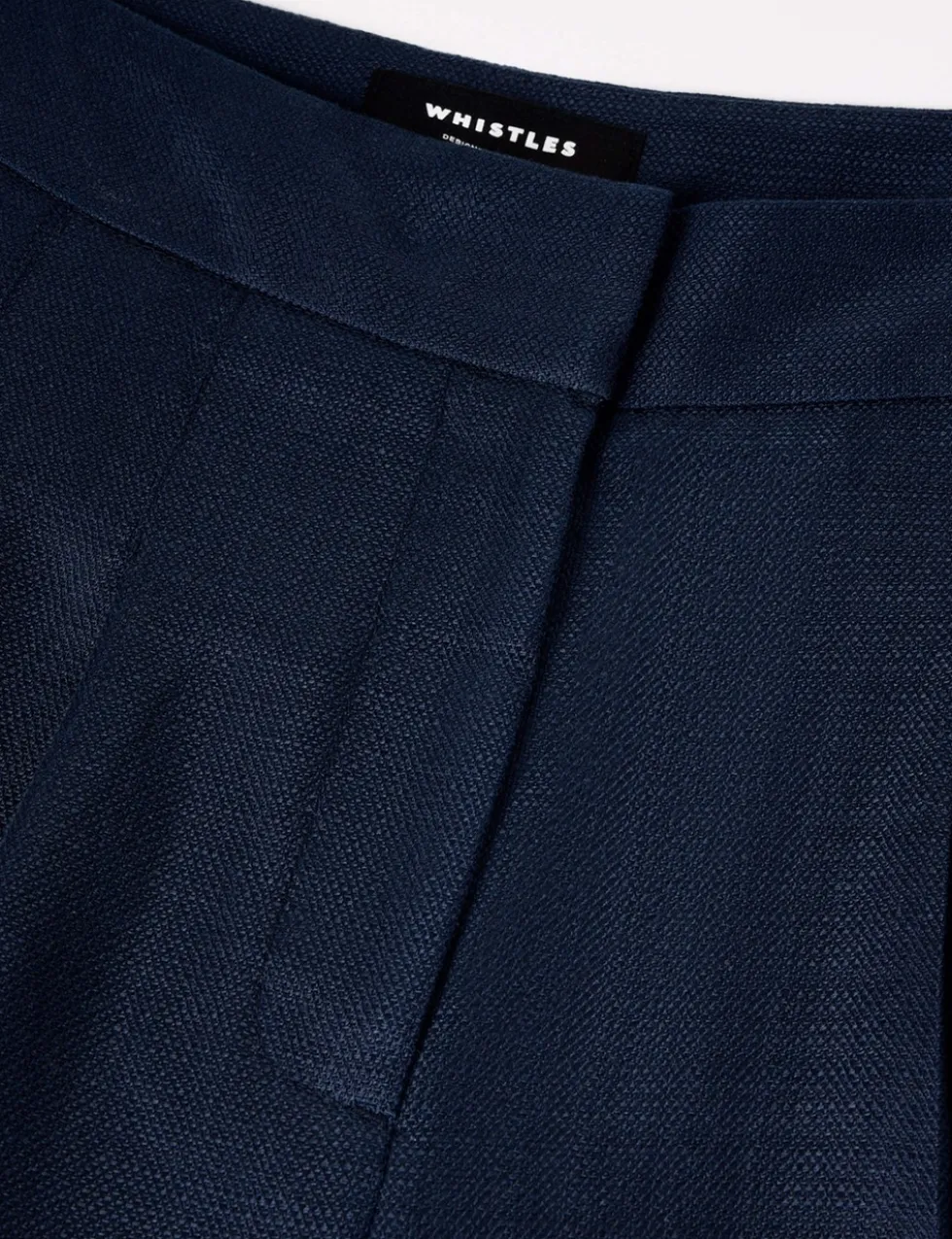 Pure Lyocell Hopsack Wide Leg Trousers
