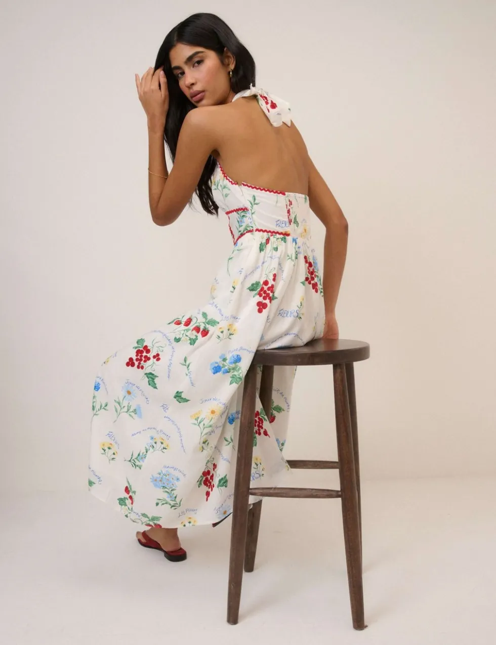 Pure Lyocell Printed Midi Skater Dress